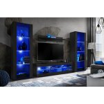 Komodee - ensemble de meubles tivoli grande, noir / noir, largeur 250cm x hauteur 159cm x profondeur ... Komodee - ensemble de meubles tivoli grande, noir / noir, largeur 250cm x hauteur 159cm x profondeur ...