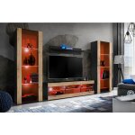 Komodee - ensemble de meubles tivoli grande, noir / wotan, largeur 250cm x hauteur 159cm x profondeur ... Komodee - ensemble de meubles tivoli grande, noir / wotan, largeur 250cm x hauteur 159cm x profondeur ...