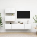 Ensemble de meubles tv 4 pcs blanc bois d'ing�nierie vidaxl