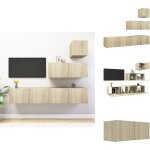 Ensemble de meubles tv 4 pcs ch�ne sonoma bois d'ing�nierie - meuble tv - meuble tv mural - meuble tv ...