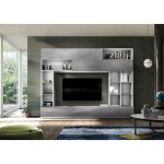 Ensemble meuble tv georgio gris blanc 277 cm