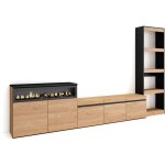 Skraut home - ensemble meuble tv, meuble salon complet, 310x186x35cm, pour les tv jusqu'� 65', chemin�e ...