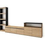 Skraut home - ensemble meuble tv, meuble salon complet, 310x186x35cm, pour les tv jusqu'� 65', salon ...