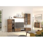 Azura home design - ensemble meuble tv salsa 159 cm en plusieurs couleurs - couleur: ch�ne fonc� - sans ...