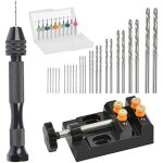 Ensemble de mini - perceuses � main 37 pcs pr�cision pin vise avec �tau de perceuse � colonne foret pcb ...