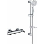 Ensemble mitigeur de douche ext�rieur complet avec barre de douche damast 17753 chrom� - m�canique