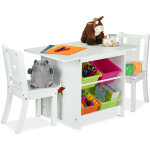 Relaxdays - ensemble mobilier enfants, table dînette, 2 chaises, rangements, mixte, coin salon chambre ... Relaxdays - ensemble mobilier enfants, table dînette, 2 chaises, rangements, mixte, coin salon chambre ...