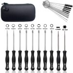 Ensemble d'outils de rglage du carburateur avec sac en cuir et brosse de nettoyage, adapt au rglage ...