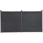 Ensemble de panneaux de clôture gris 353x186 cm wpc vidaxl Ensemble de panneaux de clôture gris 353x186 cm wpc vidaxl