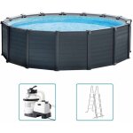 Ensemble de piscine hors sol graphite gray panel 478x124 cm intex