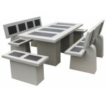 Ensemble repas de jardin en pierre livin plus 10 personnes - couleur betn