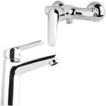 Ensemble de robinetterie paulgurkes venus mit m�langeur monocommande pour douche et lavabo rond
