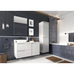 Pegane - ensemble salle de bain nice avec meuble + vasque + miroir + colonne couleur blanc Pegane - ensemble salle de bain nice avec meuble + vasque + miroir + colonne couleur blanc