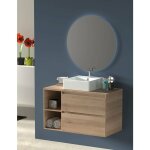 Ensemble de salle de bain zeus - 9 couleurs (voir dans la 3me image) et 2 dimensions - avec meuble, ...
