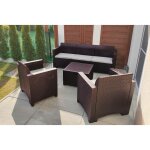 Ensemble de salon d'ext�rieur venus, salon de jardin avec coussins, salon d'int�rieur effet rotin, 100% ...