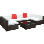 Ensemble salon de jardin 7 pièces modulables table basse plateau verre trempé coussins déhoussables inclus ... Ensemble salon de jardin 7 pièces modulables table basse plateau verre trempé coussins déhoussables inclus ...