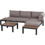 Outsunny - ensemble salon de jardin d'angle design contemporain 5 places coussins marron table basse ... Outsunny - ensemble salon de jardin d'angle design contemporain 5 places coussins marron table basse ...