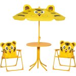 Outsunny - ensemble salon de jardin enfant 4 pcs design tigre - table ronde + 2 chaises pliables + parasol ... Outsunny - ensemble salon de jardin enfant 4 pcs design tigre - table ronde + 2 chaises pliables + parasol ...