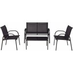 Ensemble de salon de jardin extérieur en fer et textilène avec accoudoir ergonomique, 3 fauteuil et table ... Ensemble de salon de jardin extérieur en fer et textilène avec accoudoir ergonomique, 3 fauteuil et table ...