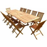 C&l jardin - ensemble salon de jardin en teck aspect huilé kaloa 12 chaises jumak C&l jardin - ensemble salon de jardin en teck aspect huilé kaloa 12 chaises jumak