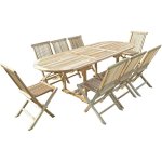 C&l jardin - ensemble salon de jardin en teck mahui 8 chaises C&l jardin - ensemble salon de jardin en teck mahui 8 chaises