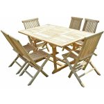 C&l jardin - ensemble salon de jardin en teck serang 4 chaises 2 fauteuils C&l jardin - ensemble salon de jardin en teck serang 4 chaises 2 fauteuils