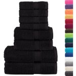 Ensemble de serviettes de qualit� sup�rieure solund 8 pcs noir