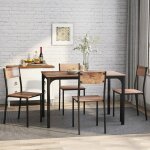 Ensemble de si�ges ensemble de salle � manger table � manger avec 4 chaises, (5 pi�ces), pour balcon ...