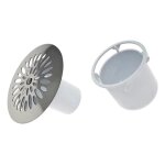 Ensemble siphon capot grille et tasse pour bonde de douche diametre 90, nicoll, ref. 0411512