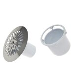 Ensemble siphon capot grille et tasse pour bonde de douche diametre 90, nicoll, ref. 0411512