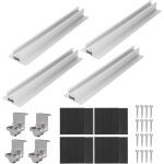 Ensemble de supports de montage de panneaux solaires, alliage d'aluminium, fixation ferme du panneau ...