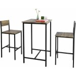 Ensemble table de bar + 2 chaises de bar table mange - debout table haute cuisine set, sobuy ogt27 - ...