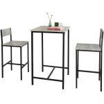 Sobuy - ensemble table de bar + 2 chaises - pieds ogt27 - hg Sobuy - ensemble table de bar + 2 chaises - pieds ogt27 - hg