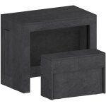 Ensemble table et chaises dardizzon, composition polyvalente, ensemble avec console et 1 banc extensible, ...