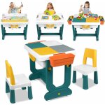 Yardin - ensemble table et chaises pour enfants 5 en 1, table de jeu avec 2 chaises, plateau de table ...