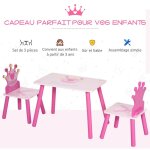 Mh - ensemble table et chaises enfant tina rose