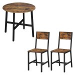 Vasagle ensemble de table � manger avec 2 chaises de salle � manger, table de cuisine ronde 80 x 75 cm ...