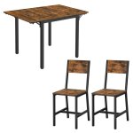 Vasagle ensemble de table à manger, 2 chaises de salle à manger, table pliante, pour 2 - 4 personnes, ... Vasagle ensemble de table à manger, 2 chaises de salle à manger, table pliante, pour 2 - 4 personnes, ...