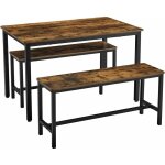 Vasagle - ensemble table à manger et bancs table de 110 x 70 x 75 cm - 2 bancs de 97 x 30 x 50 cm - cadre ... Vasagle - ensemble table à manger et bancs table de 110 x 70 x 75 cm - 2 bancs de 97 x 30 x 50 cm - cadre ...