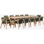Ensemble de table rectangulaire (300x100 cm) et 12 chaises de salle � manger en bois d'acacia duba� sklum ...