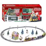 Ensemble de train de no�l, locomotive � vapeur �lectrique, avec lumi�res, musique, rails � piles, cadeau ...
