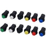 Ensoleille - 12 pi�ces 12mm bouton poussoir momentan� bouton poussoir spst no 3a 125vac 1. 5a 250vac ...