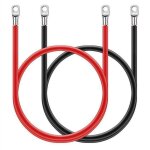 Ensoleille - 16mm� 50 cm onduleur batterie c�ble(max 100a), bornes � anneau rouge et noir cuivre etam� ...