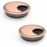 2 pcs oeillet de cble en mtal pour oeillet de sortie de rangement de cble de bureau , cbles ronds ...