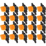 Lot de 20 mini valves d'irrigation goutte � goutte de 6, 35 mm pour tuyau d'irrigation de 4 / 7 mm (4 ...