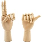 Ensoleille - art mannequin main 2 pcs en bois flexible gauche et droite mannequin modle croquis jouet ...