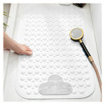 Blanc)tapis douche antiderapant avec ventouses et trous de drainage, tapis de douche avec coussin massant, ... Blanc)tapis douche antiderapant avec ventouses et trous de drainage, tapis de douche avec coussin massant, ...