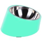 Bol pour chien chat, bol inclin� antid�rapant moderne �l�gant support en m�lamine avec amovible solide ...