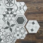 Carrelage autocollants hexagonal style industriel anti - slip auto - adhésif amovible sticker mur 200mm230mm ... Carrelage autocollants hexagonal style industriel anti - slip auto - adhésif amovible sticker mur 200mm230mm ...