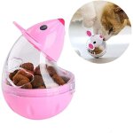 Ensoleille - cat feeder treats toys for interactive iq treat training mouse shape cup (rose)